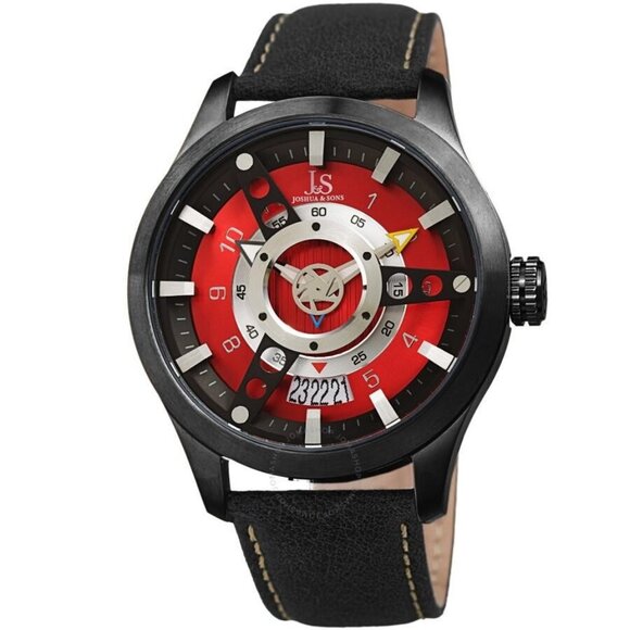 NWT Authentic Joshua And Sons Quartz Red Dial Women's Watch - Picture 1 of 4